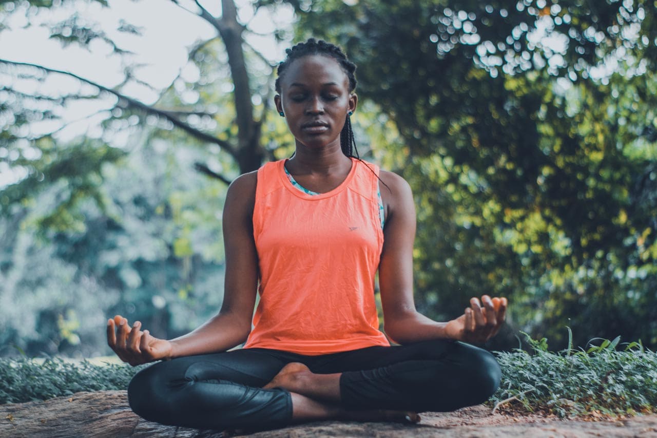 woman meditating