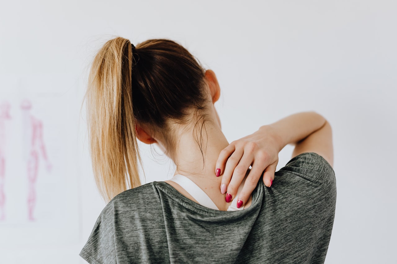 woman with back pain