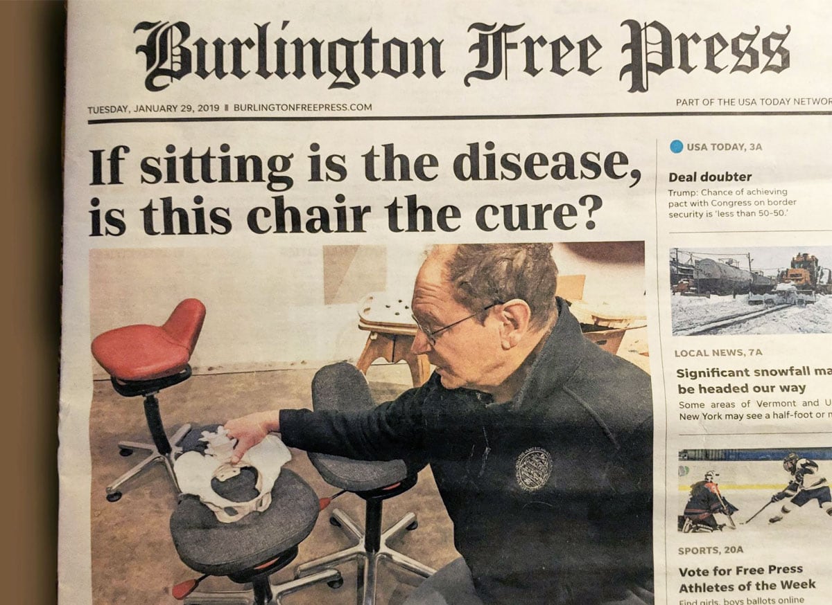 burlington free press features active chair company QOR360