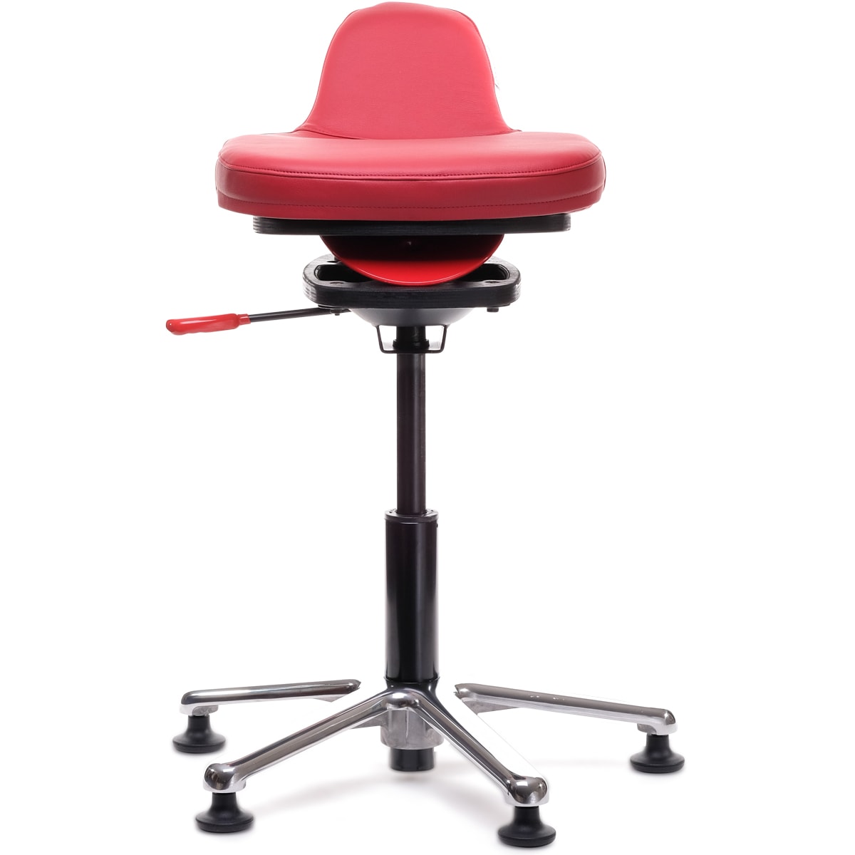QOR360 Ariel Active Chair in Performance Red Leather