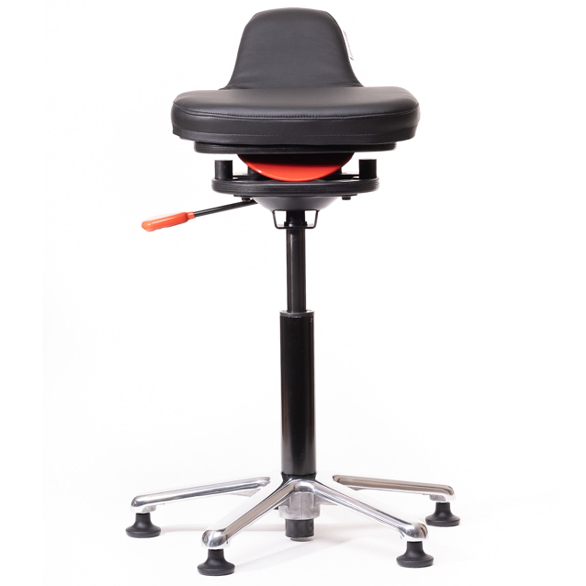QOR360 ariel active chair in black performance leather